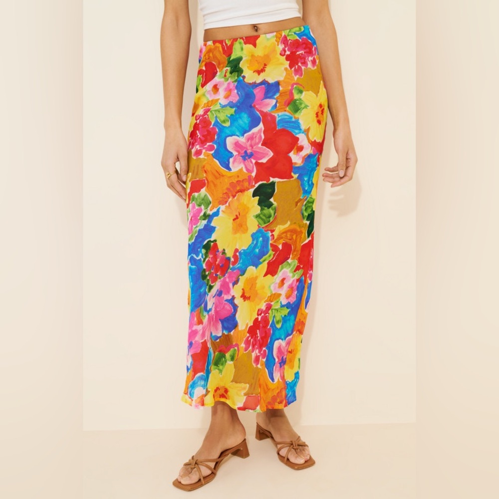 Rumored Archive Maxi Multicolor Floral Skirt